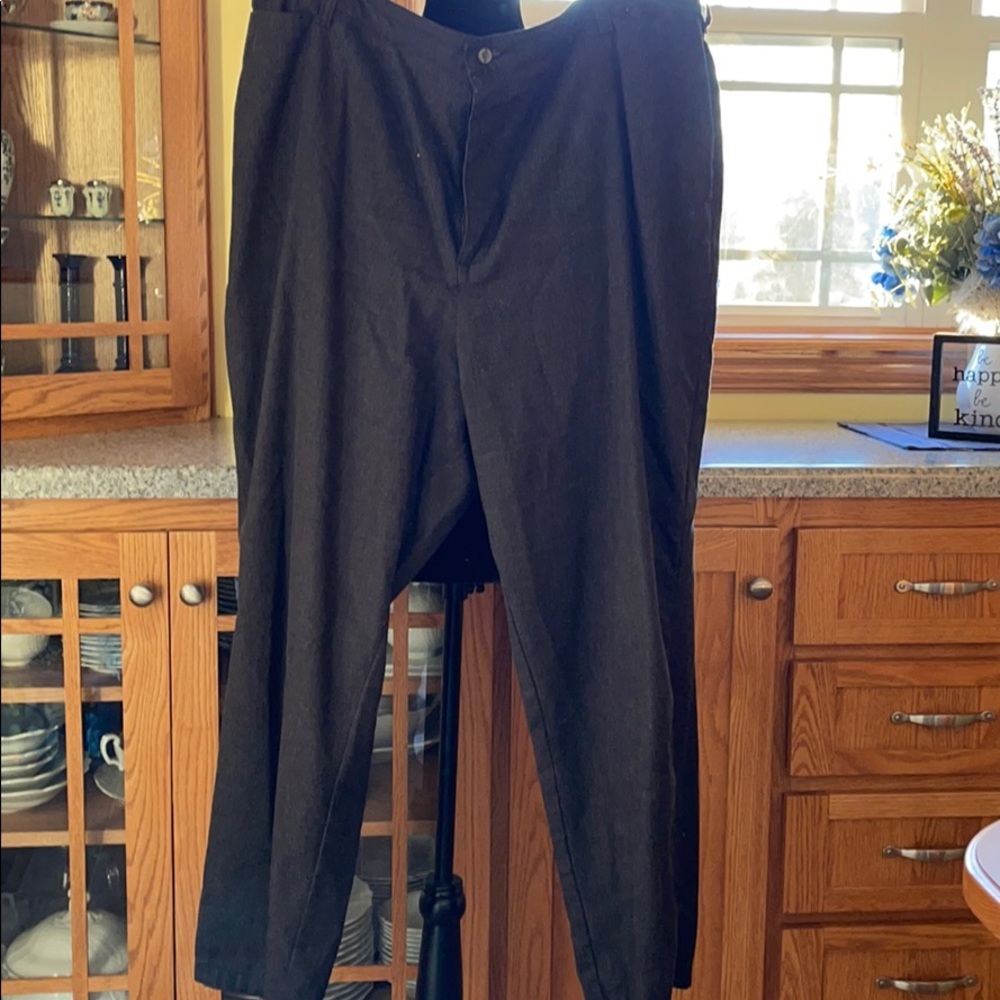 Black pattern dress trousers